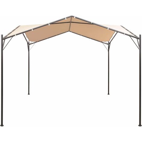 vidaXL Cenador 4x4 m de acero beige (1/2)