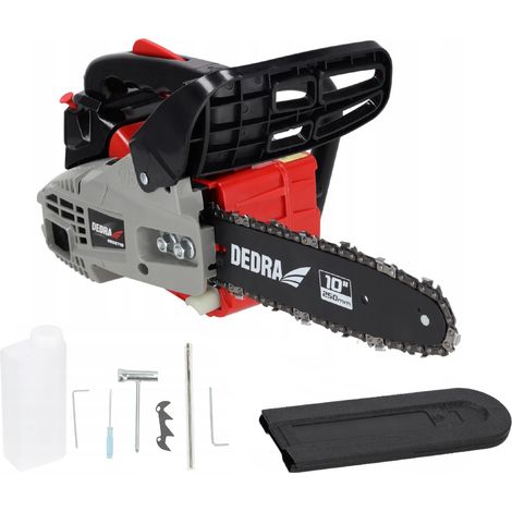 Tronçonneuse thermique d'élagage 1,0 kW 25,4 cm³, mini tronçonneuse avec guide-chaîne 25 cm (10"), pour coupe de branches et bois de chauffage au jardin (1/5)