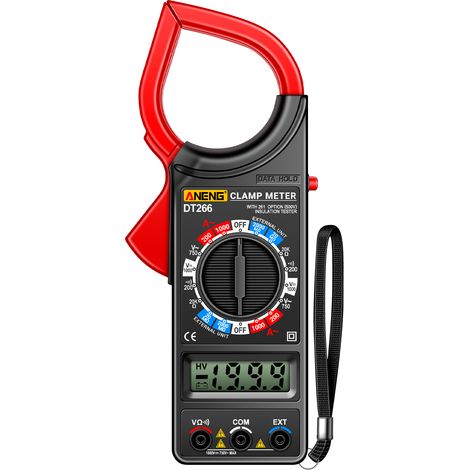 ANENG DT266 LCD Multimetro digitale True RMS a pinza con 1999 conteggi, tester professionale di corrente e tensione AC/DC, amperometro a pinza con display. (1/5)