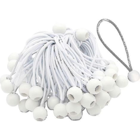 Packung mit 50 langen elastischen Spannern für Festzelte, Zelte, Banner und Planen