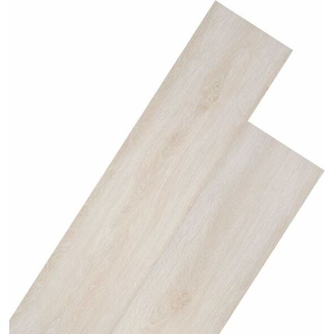 18 pièces de revêtement de sol en PVC blanc, 5,26 mètres carrés (1/5)