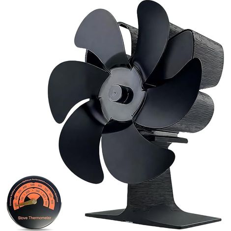 Ventilateur de cheminée thermodynamique diffusion chaleur homogène pour poêle à bois (1/5)