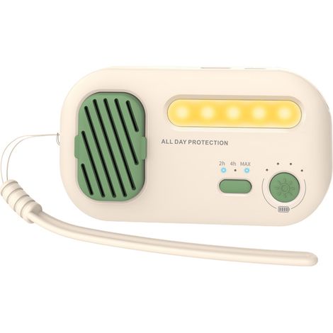 Dispositif anti-mouches portable sans fil, utilisant des ondes électriques et lumineuses. Batterie 4000 mAh rechargeable en cas d'urgence. Minuteur 2h/4h. Compact et pratique, avec cordelette de suspe (1/2)