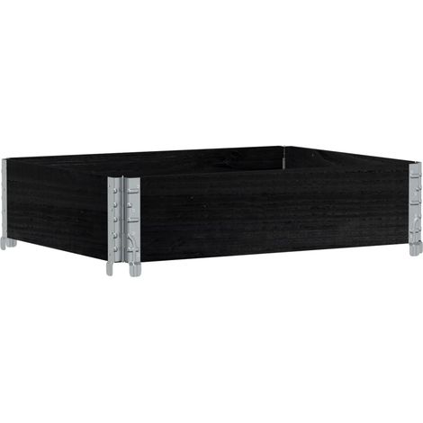 Maison Exclusive - Pflanzkasten Schwarz 80x60 cm Massivholz Kiefe
