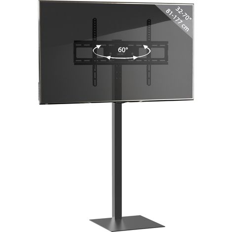Soporte de TV VCM con suelo intermedio de 32-70 pulgadas hasta 35 kg  VESA max. 600x400  altura ajustable 112-124 cm  Soporte Fernseh  Soporte de TV dimensiones aprox. AL. 112 - 124 x AN. 64 x P. 38 c
