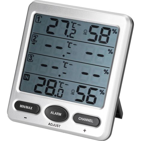 Thermomètre-hygromètre numérique LCD avec 3 capteurs déportés TSWS10 (1/5)