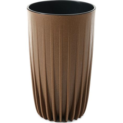 Vaso da fiori alto in legno ecologico a vista