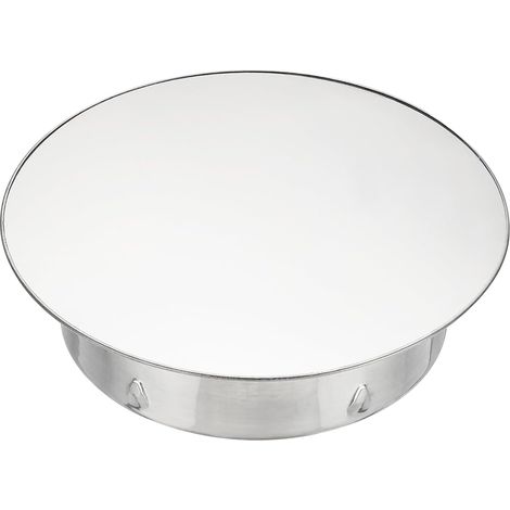Tapa de chimenea, junta ajustable, tapa para orificio redondo, apta para tubos de 180 mm de diámetro, color plata. (1/5)