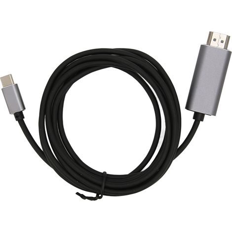 Adaptateur USB-C vers HDMI 4K 60Hz, câble 2 mètres pour vidéo 1080P, compatible USB 3.1 (1/5)