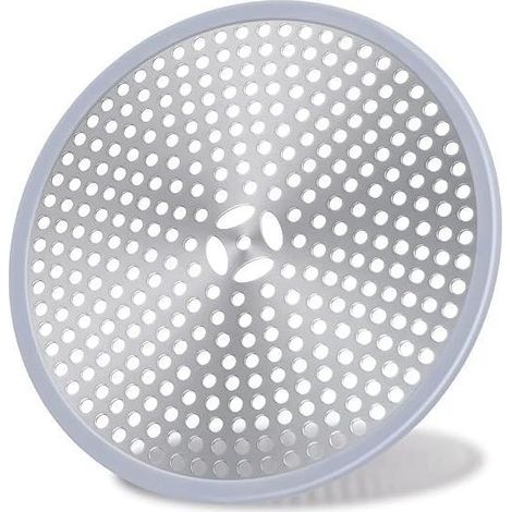 1 pcs, Drain de Douche, Filtre de Cheveux, Filtre pour bonde de Douche, Grille Douche Anti Cheveux, Couverture de Drain Filtre à Évier, AttrapeCheveux Douche Drain Acier Inoxydable Argent et Silic (1/5)