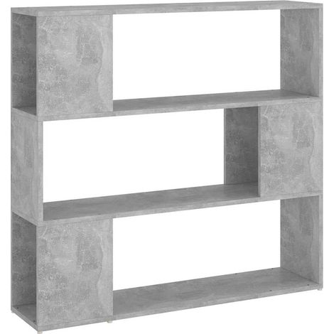 Maison Exclusive - Bücherregal Raumteiler Betongrau 100x24x94 cm (1/5)