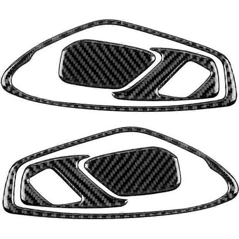 Garniture de poignée de porte intérieure en fibre de carbone pour Camaro 2016-2020, autocollant pour porte (1/4)