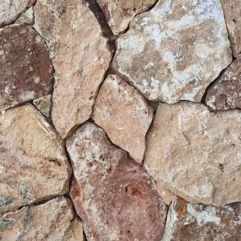 Parement Pierre Naturelle Travertin Rouge - Couche 1m² - Ti'ma Stone (1/3)