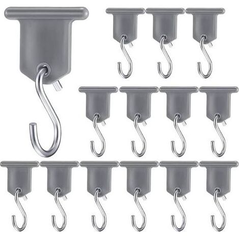 12 pares de ganchos para toldos de camping, accesorios para toldos de caravanas, ganchos en forma de S para fiestas, camping, tiendas de campaña, caravanas, uso interior y exterior, soportes de ilumin (1/5)