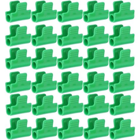 Gewächshaus-Filmklammer - Gartenzubehör - Set von 30 - Grün aus Kunststoff - 3,9 x 3,1 cm