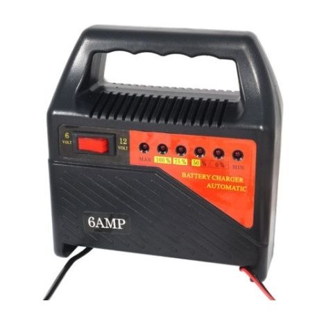 Caricabatterie moto/autoveicoli/imbarcazioni 6,0 Amp 6/12 Volt