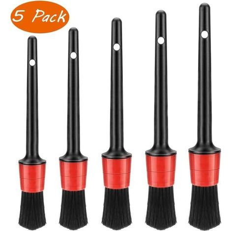 BUNTHAUS Brosse Nettoyage Voiture, 5 Pcs Jeu de Pinceaux à Détails Automatiques, pour Le Nettoyage intérieur d'automobile (1/5)