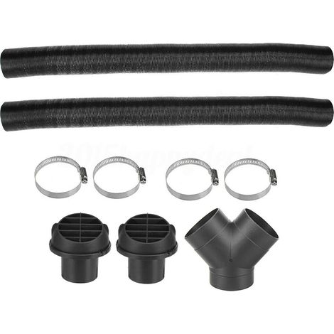 Compatible avec le chauffage diesel Webasto : kit de sortie d'air chaud avec conduit de 75 mm et dérivation en Y (1/5)
