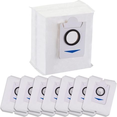 Lot de 8 sacs à poussière, accessoires pour robot Ecovacs Deebot T10 Plus/Ecovacs Deebot X1 Plus, station d'aspiration de 3,2 l, grande capacité, pièces de rechange uniques (1/5)