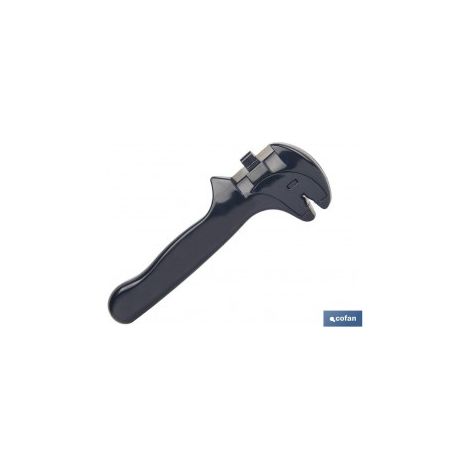 Universeller Profi-Anspitzer aus ABS-Metall, Maße: 26 x 6 x 4 cm, Farbe: blau.