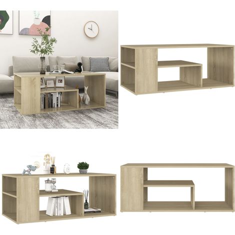 Couchtisch Sonoma-Eiche 100x50x40 cm Holzwerkstoff - Couchtisch - Wohnzimmertisch - Holzwerkstoff - Sonoma-Eiche - Beistelltisch - Home & Living (1/5)