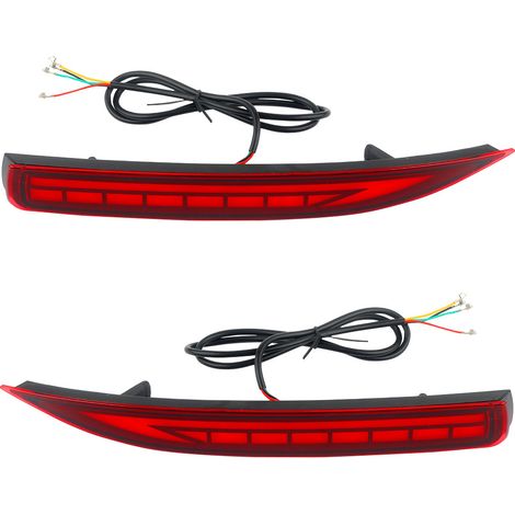 Paire feux arrière pare-chocs LED Toyota Corolla 2019 à 2024, feux antibrouillard arrière + stop + clignotant séquentiel, optiques à guide de lumière, feu de frein arrière pare-chocs double côté gauch (1/5)