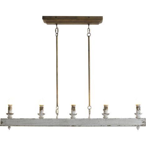 Lampara Techo Abeto Metal 111,5X12X83 Envejecido LA203033 (1/5)