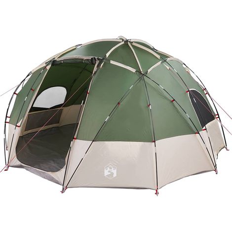 vidaXL Carpa de cúpula con techo Verde 475 x 475 x 235 cm tafetán (1/2)