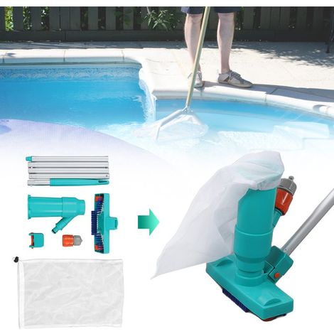 Tragbares Poolreinigungsset mit Saugkopf und Bürste – Reinigungszubehör gemäß europäischen Normen (1/5)