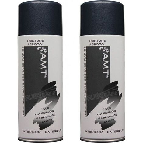 Bombe de Peinture - AMT - BP53 - Ardoise Métallisé - 330ml - Lot de 2