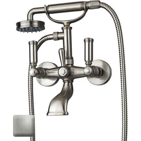 Mélangeur bain-douche avec inverseur, douchette, flexible LIBERTY LINE nickel satiné - BOSSINI Z001103094