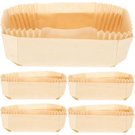 moule à gâteau en bois avec doublure en papier résistant à la chaleur et multi-usages-12X6.5CM (1/4)