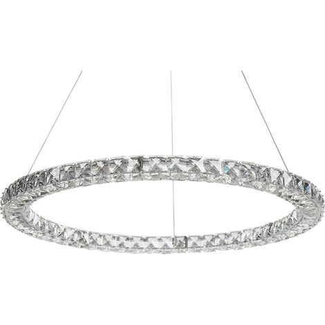 LED Hängeleuchte MAGAT Kristall Silber