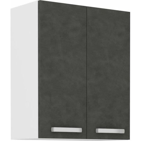 BigBuy LASSEN Hochschrank grau matt 60 cm