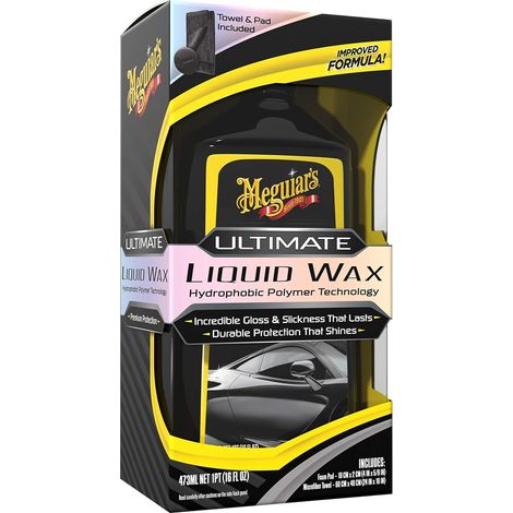 Meguiar's G210516EU Ultimate Wax liquida, 1 Flacone da 473 ml, lucentezza ed effetto bagnato che durano nel tempo
