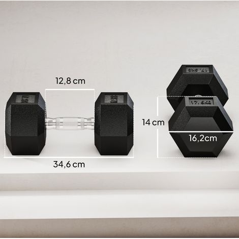 Manubri in metallo nero 34,6 x 16,2 x 14 cm, impugnatura antiscivolo – MEUBLIV (1/5)