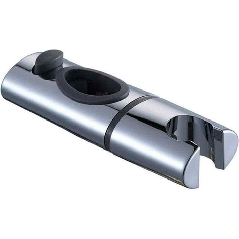 Soporte Para Ducha - ABS Cromado - Sistema Clip En Varilla - Rotación 360° - Forma Ovalada - 1 Unidad (1/5)