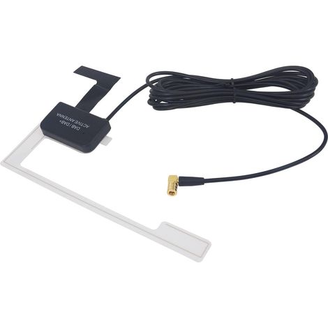 Autoradio-Antenne, DAB, DAB+, rechtwinklig, SMB-Buchse, 3 m, RG174-Kabel, Stromsystem, integrierter HF-Verstärker für Android, FM AM, HD-Sound, DAB-Empfänger