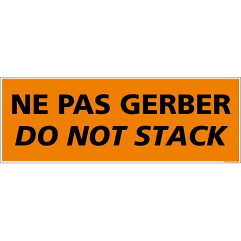 ADHESIF DE CONDITIONNEMENT NE PAS GERBER (M0324).- Adhésif - 210 x 75 mm