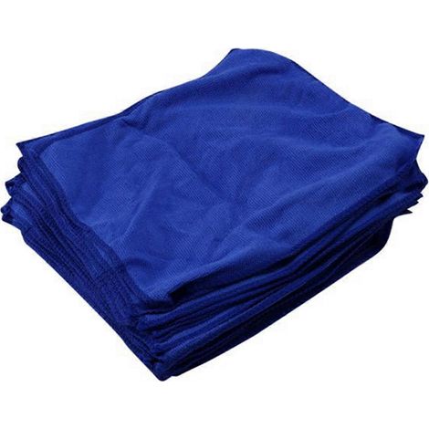 Packung mit 20 blauen, saugfähigen Mikrofasertüchern (1/5)