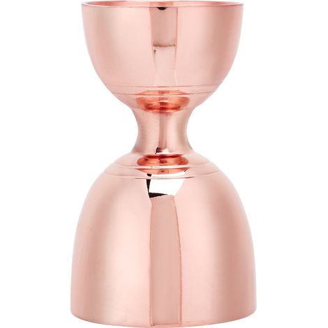 Doppelseitiger Cocktail-Jigger aus Edelstahl, Mixologie-Werkzeug für Hausbars und Partys, Roségold-Finish (1/5)
