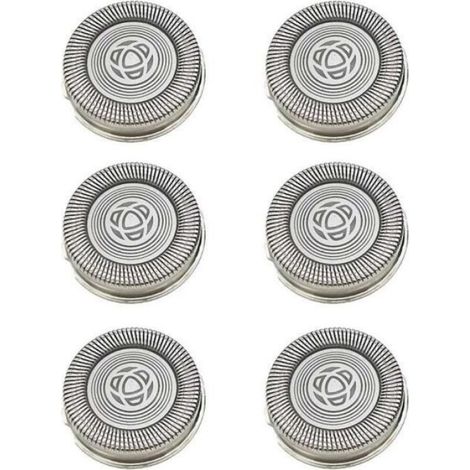 Tête De Rasoir De Rechange - Acier Inoxydable - Pour Rasoir Électrique Philips S1000 S3000 S4000 S5000 S500 XZ5800 XZ580 SW175 - 6 Pièces (1/4)