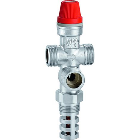 Thermisches Ablassventil mit eingebauter Nachspeisung für Festbrennstoffgeneratoren 3/4" Caleffi 544501  3/4" (1/2)