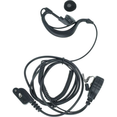 vhbw Headset earpiece compatible with Yaesu / Vertex VX-354, VX-400, VX-410, VX-414, VX-420, VX-424, VX-427, VX-450 Radio Walkie Talkie - G-Shaped
