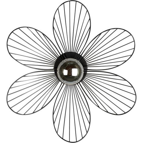 Applique murale Flora en métal noir – Culot E27 jusqu'à 25W – Design minimaliste pour intérieur moderne – Éclairage élégant et raffiné – Mathias Luminaires (1/4)
