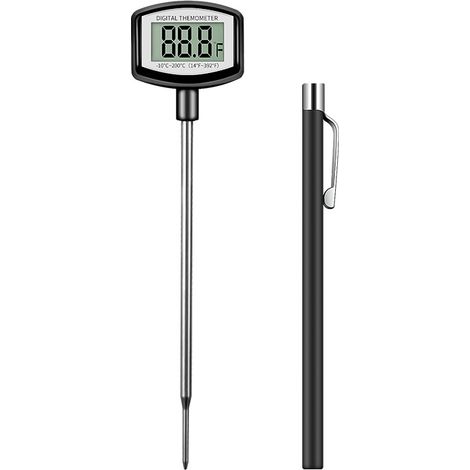 Großes LCD-Fleischthermometer – extra lange 13,5 cm Sonde – Dig