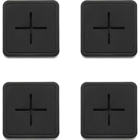 Set de 4 supports auto-adhésifs pour serviettes - Crochet mural rectangulaire avec mécanisme pression-traction - Pour cuisine et salle de bain - Accroche sans rail - Compatible serviettes et torchons (1/5)