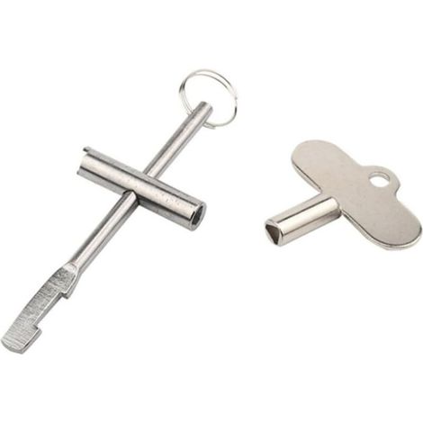 Lot de 2 Jeu de Clés Triangle Métal Robuste pour Compteur Eau Outil Pratique de Démontage et Accessoires Utilitaires pour Réparation Extérieure (1/5)