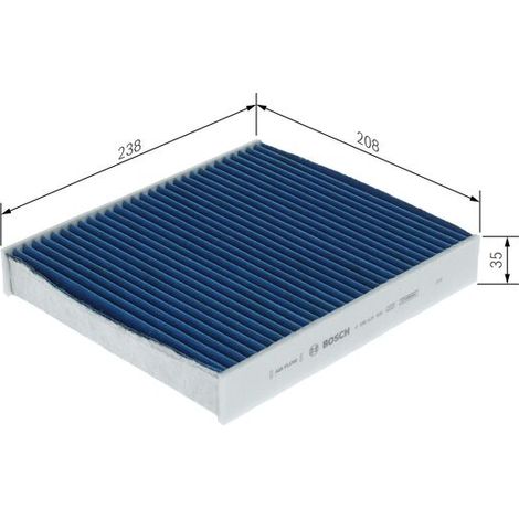 Filtre, Charbon actif habitacle+pro - 0986628606 - BOSCH (1/5)