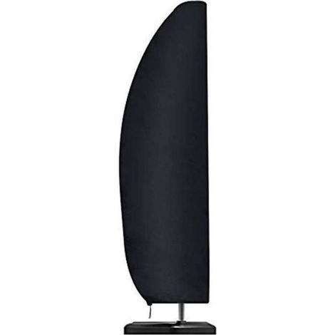 Housse Parasol Déporté - Oxford 210D Imperméable Coupe-Vent - Pour Parasol Jardin Terrasse - 265 cm - Noir ×1 (1/4)